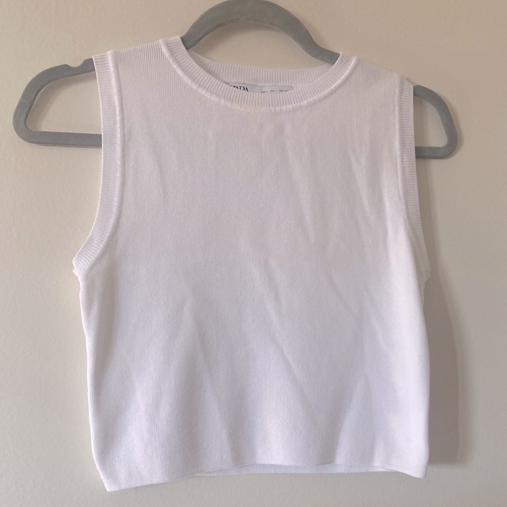 Zara Cropped Knit Tank
